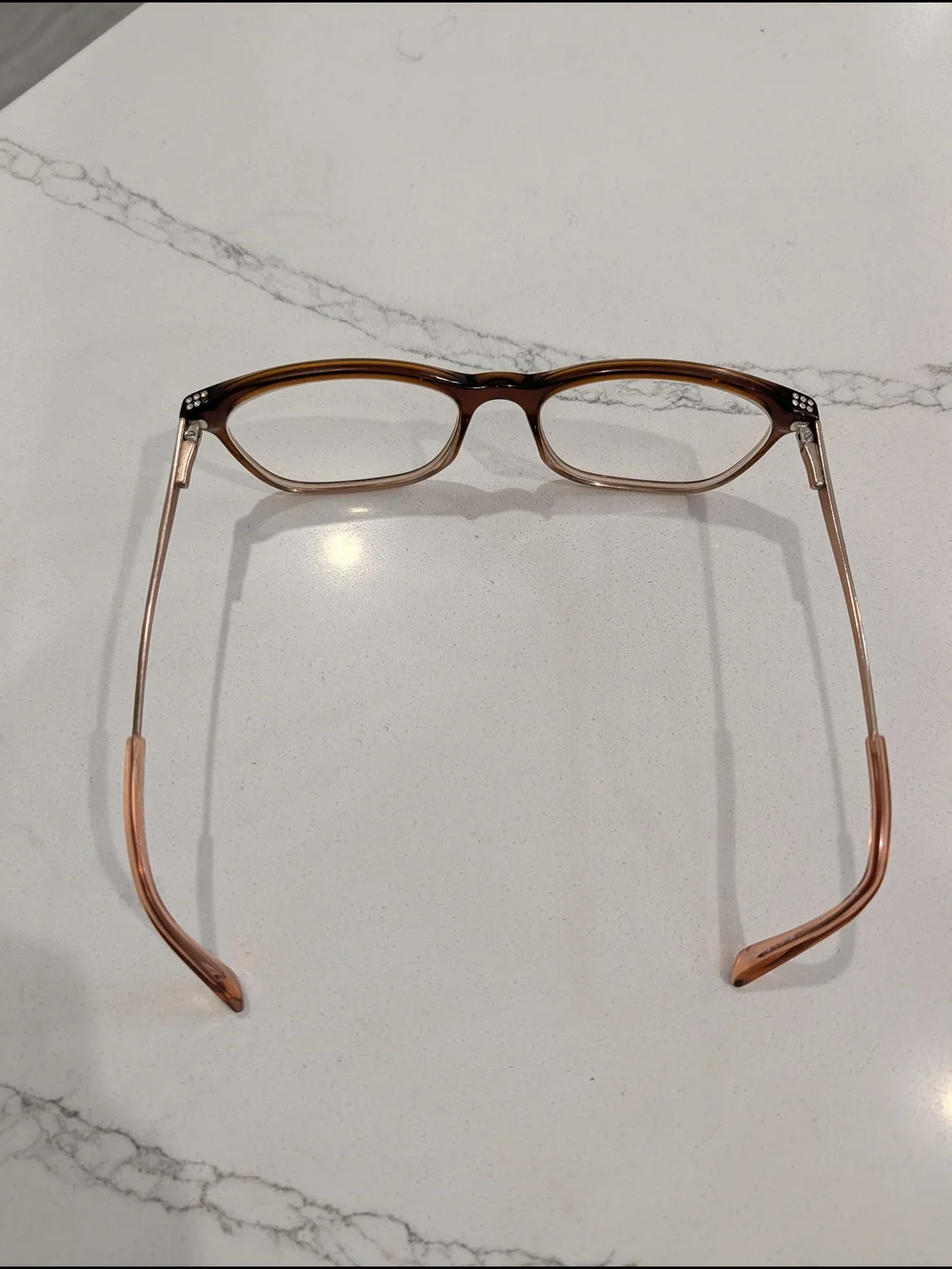 Cote D'Azur Europa CDA-348 C1 Eyeglasses 55-17-140 Rose Gold Rhinestone-Frames